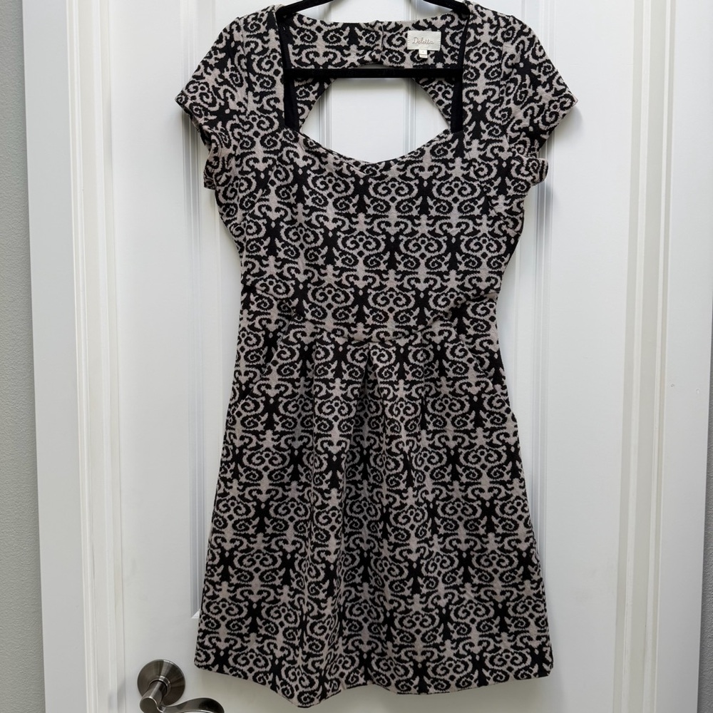 ANTHROPOLOGIE DELETTA SWEETHEART NECKLINE KNEE LENGTH CALEDONIA DRESS SMALL